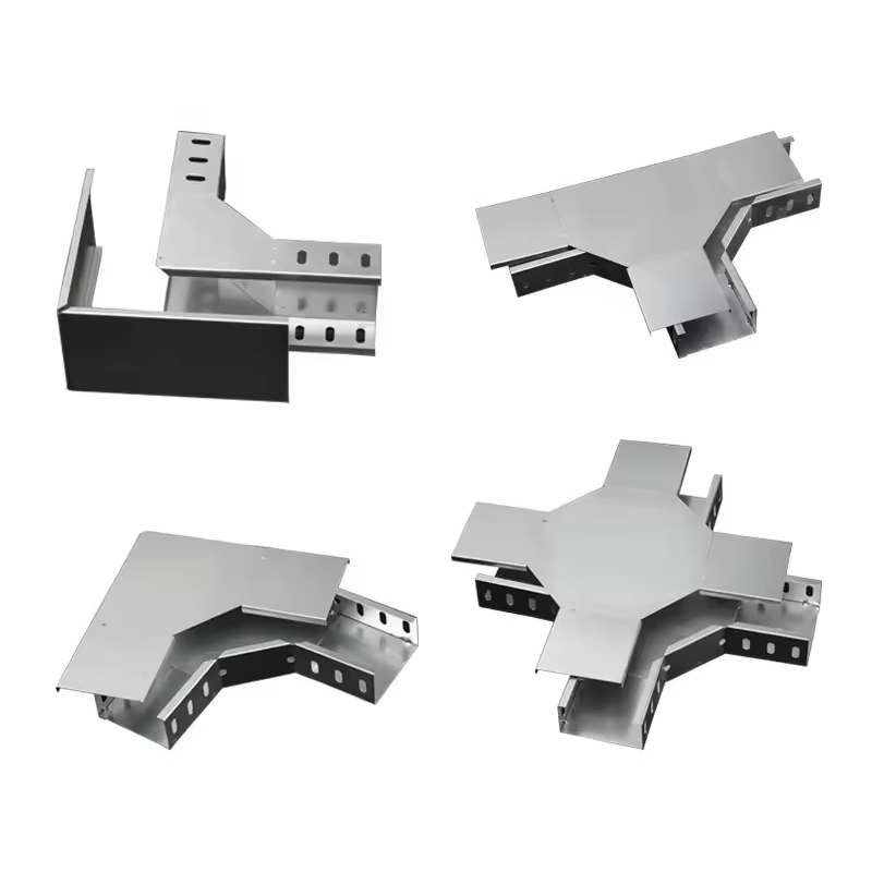 सुरक्षित केबल प्रबंधन के लिए ठोस और छिद्रित तल और उच्च बेयरिंग के साथ आईएसओ9001 प्रमाणित गैल्वेनाइज्ड केबल ट्रे