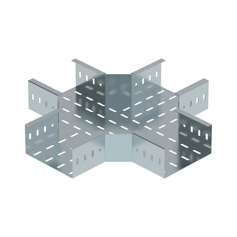 दीवार पर लगने और फर्श पर लगने वाले इंस्टॉलेशन के लिए ठोस और छिद्रित तल के साथ गैल्वेनाइज्ड केबल ट्रे